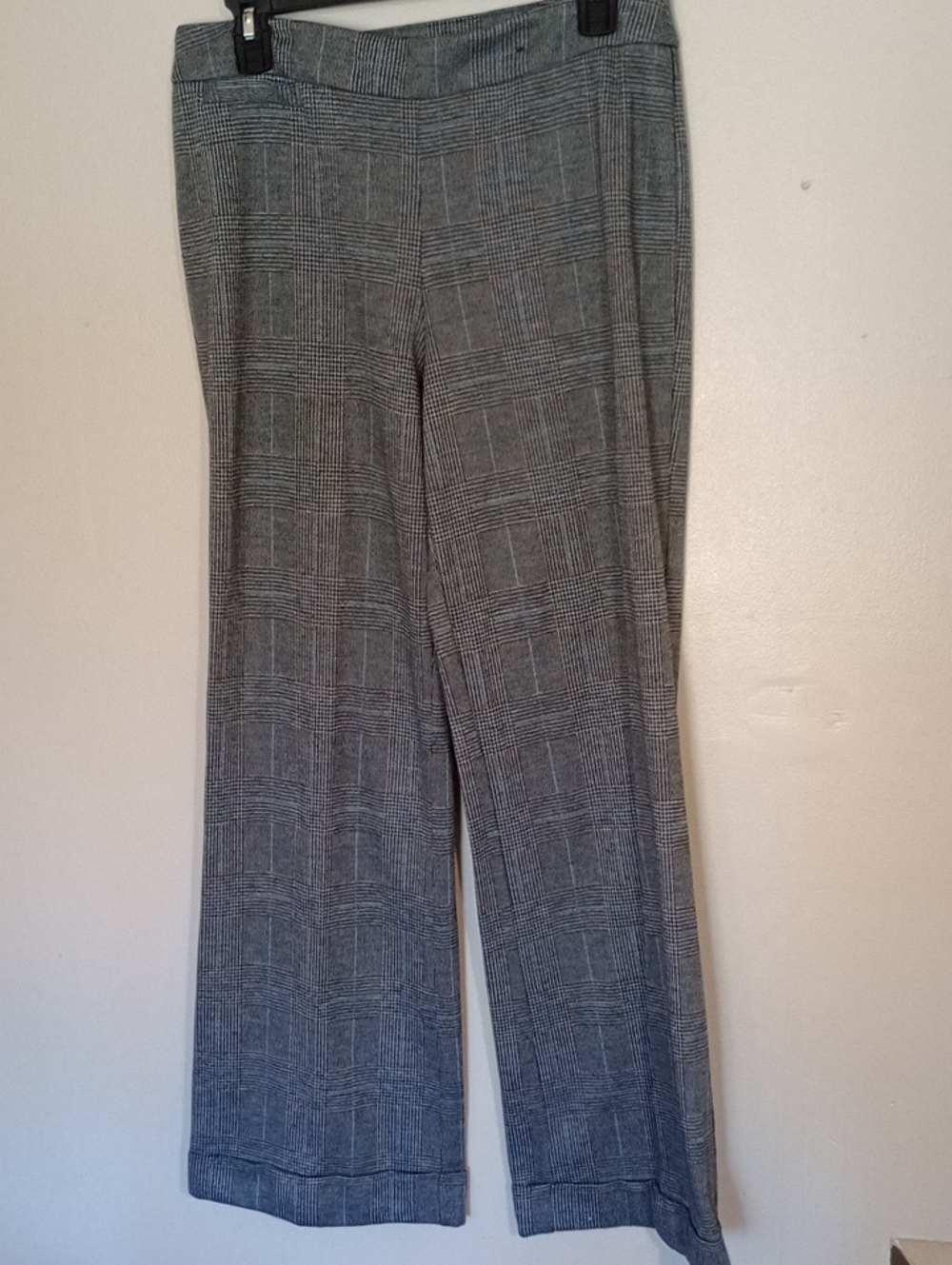 New York & Company Gray Glen Plaid Wide-Leg Pants